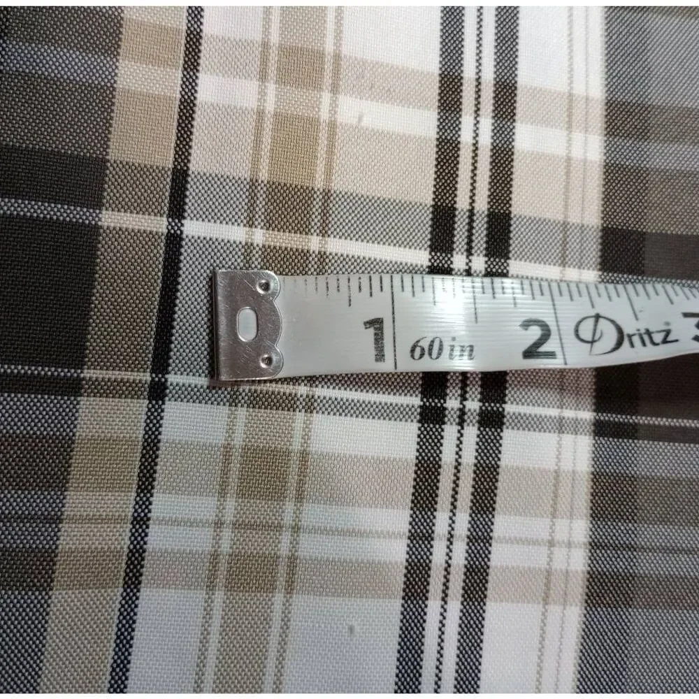 Haggar Shorts Men's 44 Cool 18 Pro Brown Black‎ Plaid